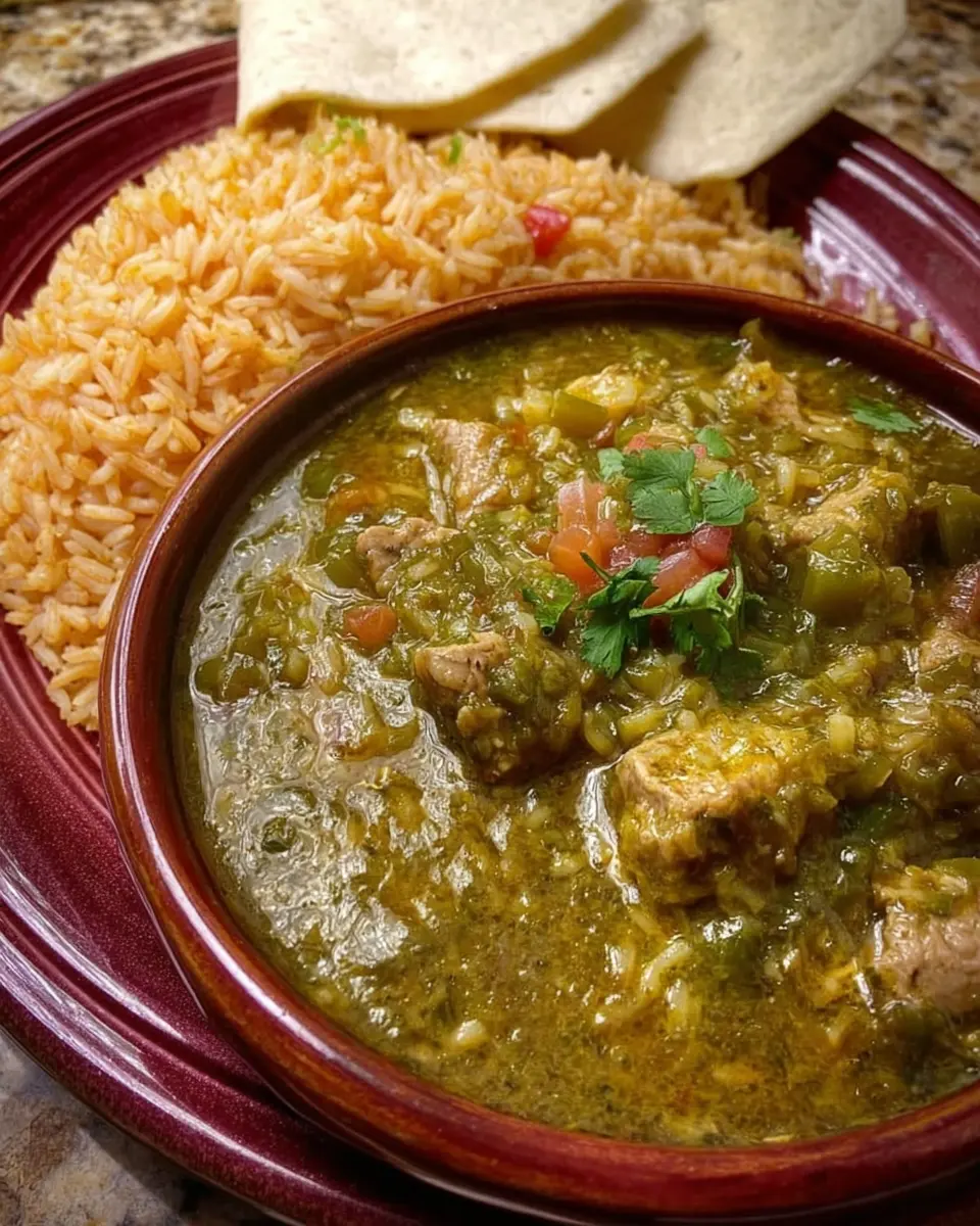 Grandma’s Chili Verde and Spanish Rice: Easy Comfort Food Delight