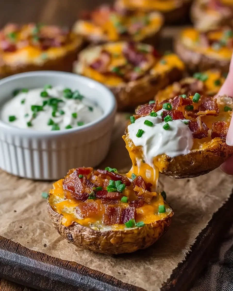 Loaded Potato Rounds: Indulgent Cheddar with Turkey Bacon Bliss