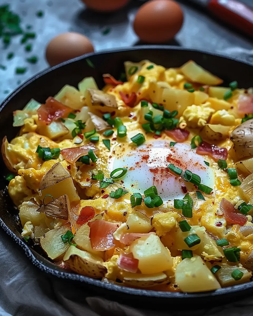 Cheesy Potato Egg Scramble: The Best Comfort Food Delight