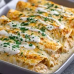 Chicken Enchiladas with Sour Cream White Sauce