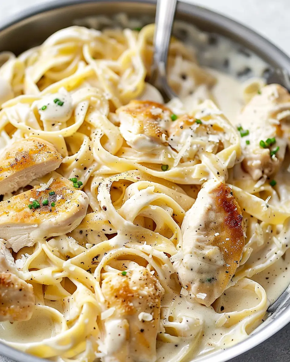 Chicken Fettuccine Alfredo: Easy Recipe with Turkey Bacon Twist