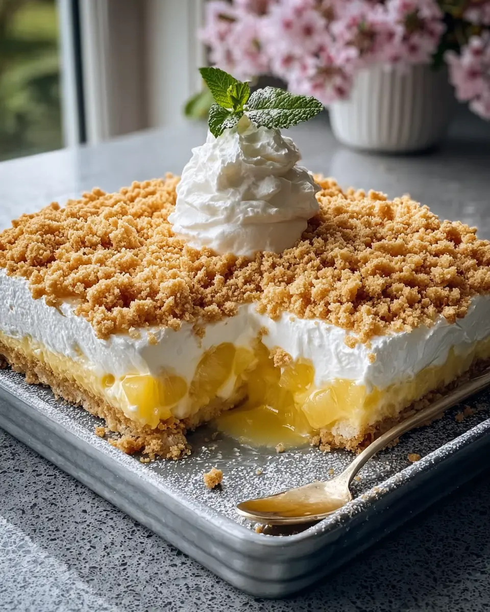 Pineapple Cream Crumble Dessert: A Juicy Indulgence for Everyone