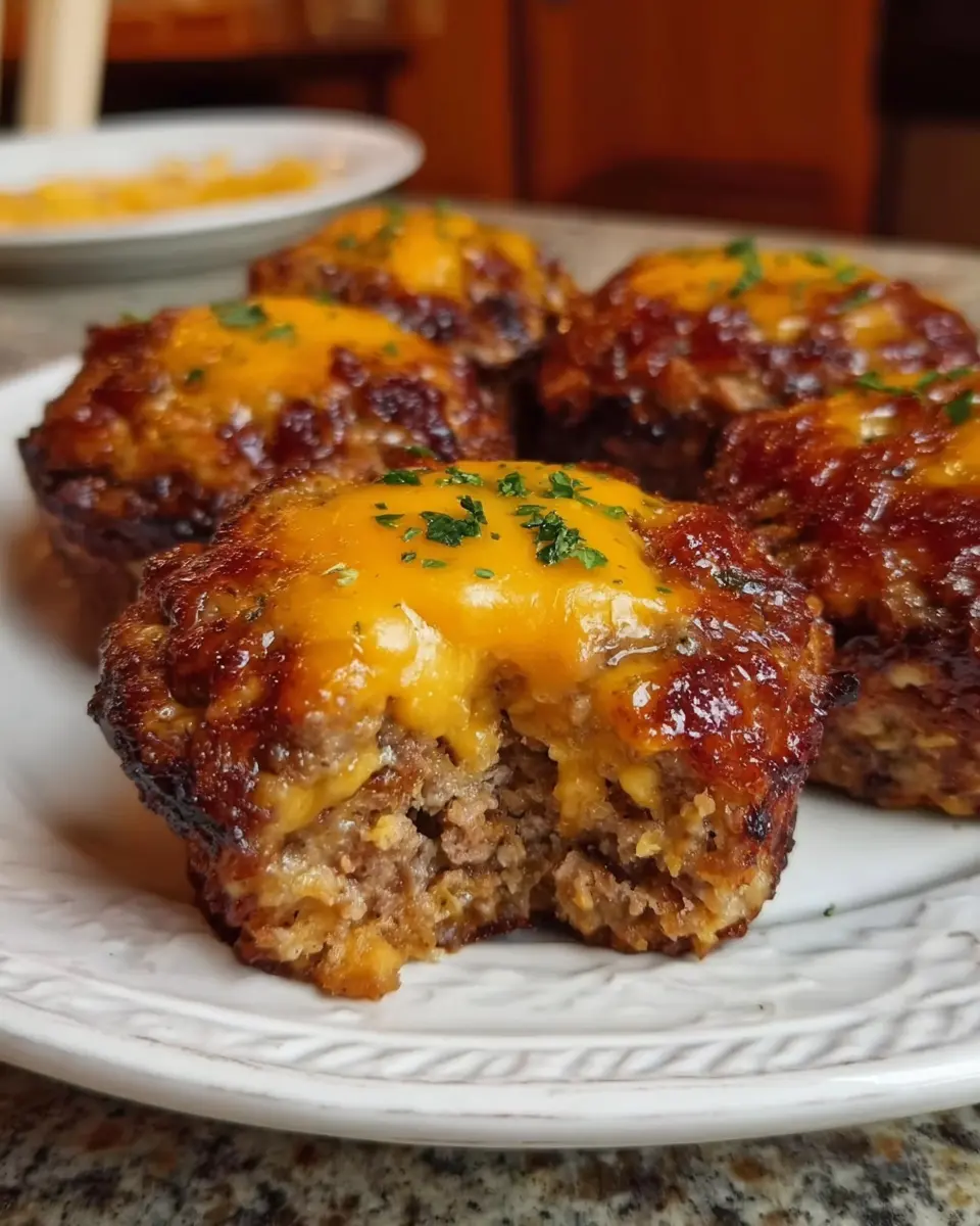 Cheddar Stuffed Meatloaf Muffins: Juicy Bite-Sized Delights