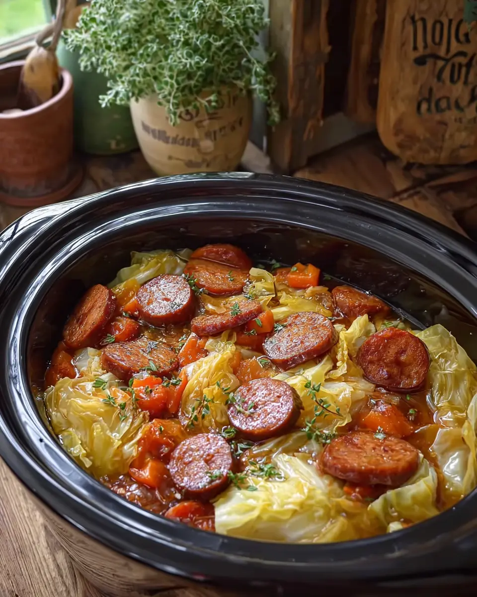 Slow Cooker Cabbage and Sausage: Easy Comfort Food Delight