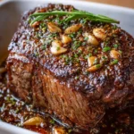 Slow Roasted Garlic Honey Beef Shoulder