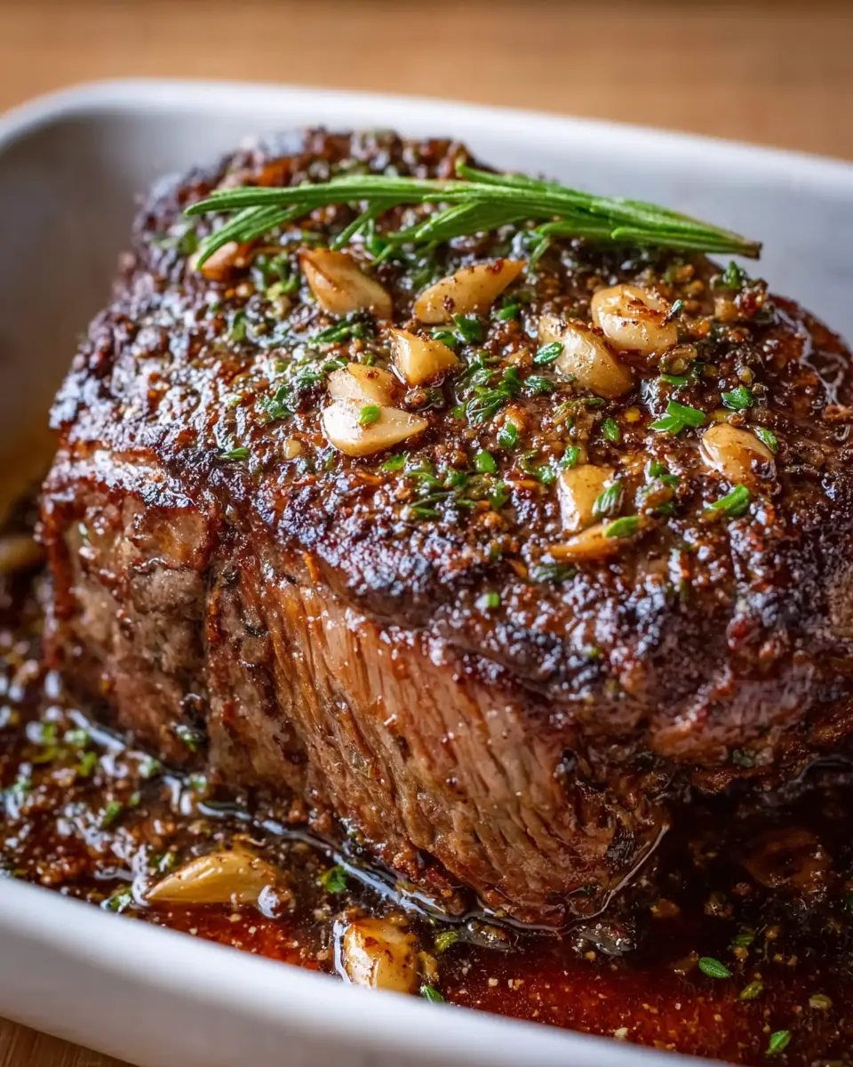 Slow Roasted Garlic Honey Beef Shoulder: Juicy Flavor for Dinner