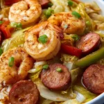 Shrimp and Sausage Cabbage Bowl