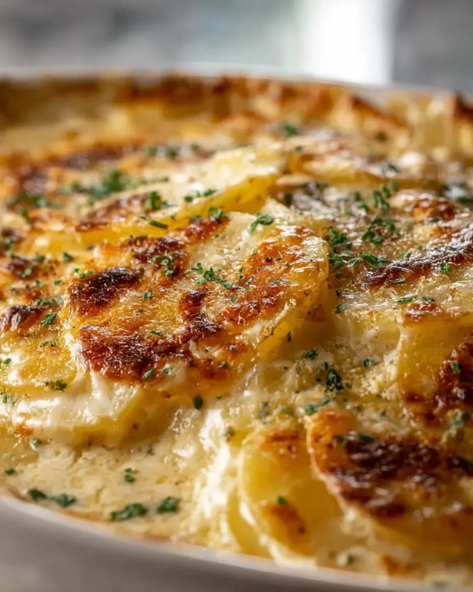 Ruth’s Chris Creamy Cheesy Scalloped Potatoes with Turkey Bacon