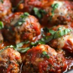 Mozzarella Stuffed Meatballs