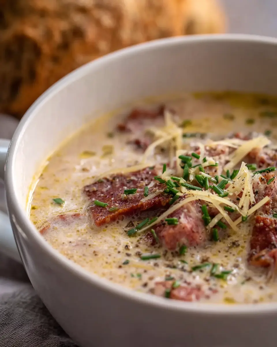 Reuben Soup: A Comforting Twist with Turkey Bacon and Chicken Ham
