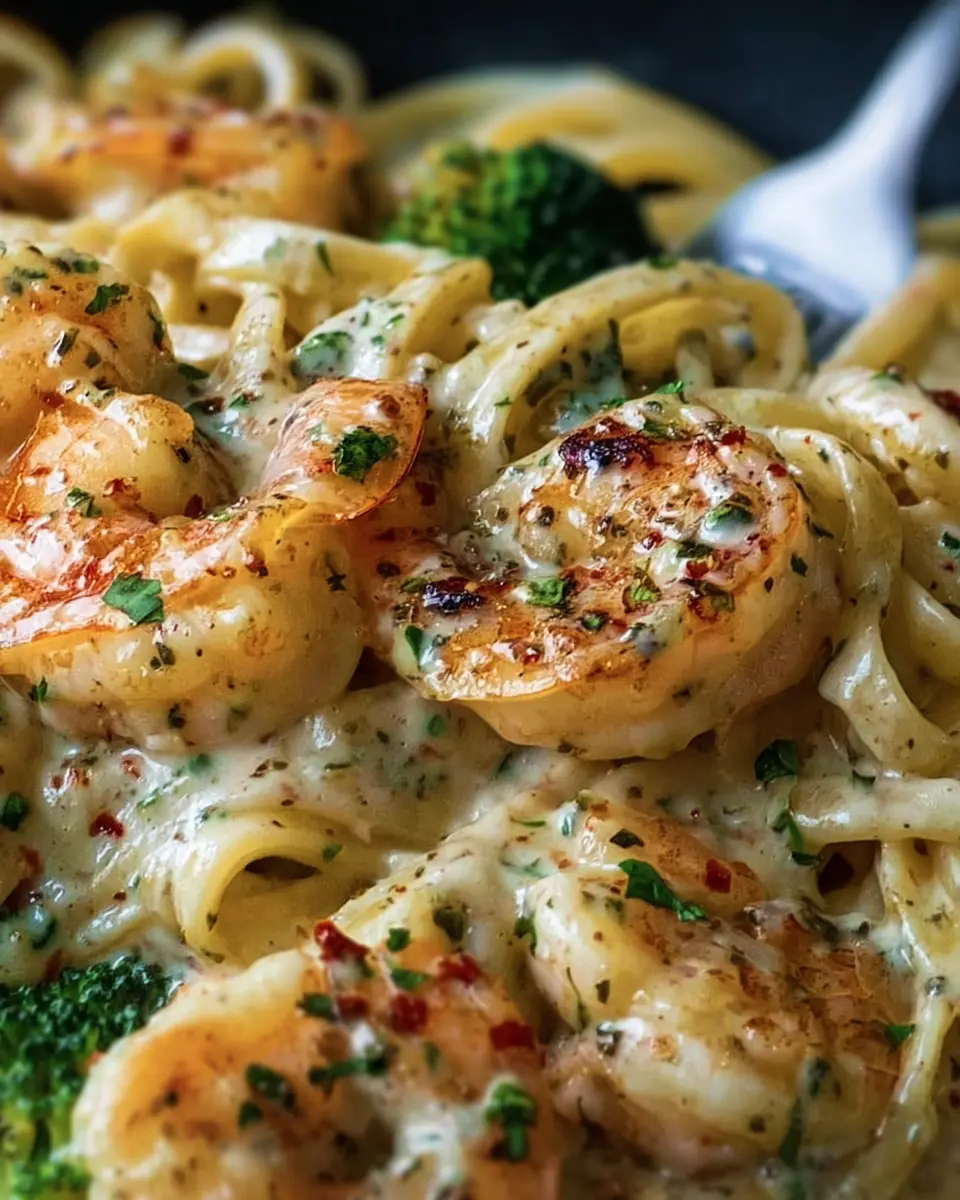 Creamy Alfredo Shrimp Linguine with Broccoli: A Delightful Twist