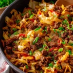 Ground Beef and Cabbage Skillet