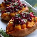Cranberry Apple Twice Baked Sweet Potatoes