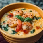 Creamy Coconut Shrimp Rice Soup