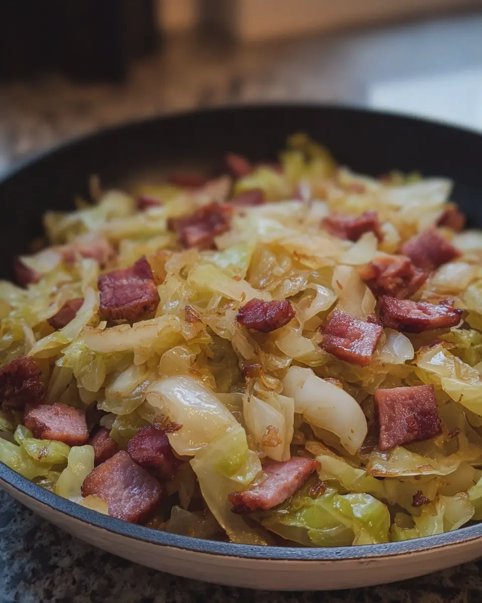 Fried Cabbage with Onions and Turkey Bacon: Easy Comfort Food