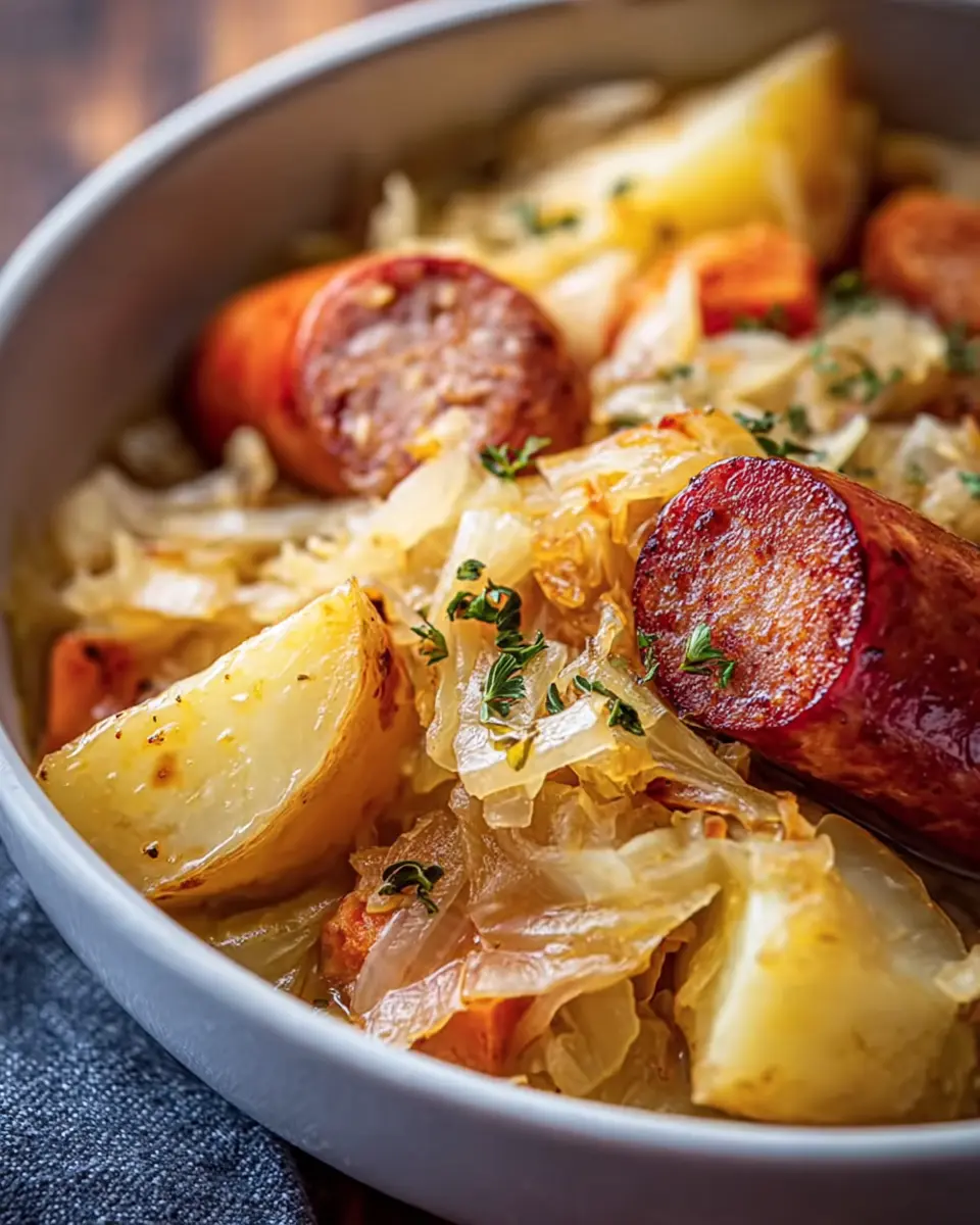 Crockpot Polish Sausage Sauerkraut and Potatoes: Easy Comfort Food