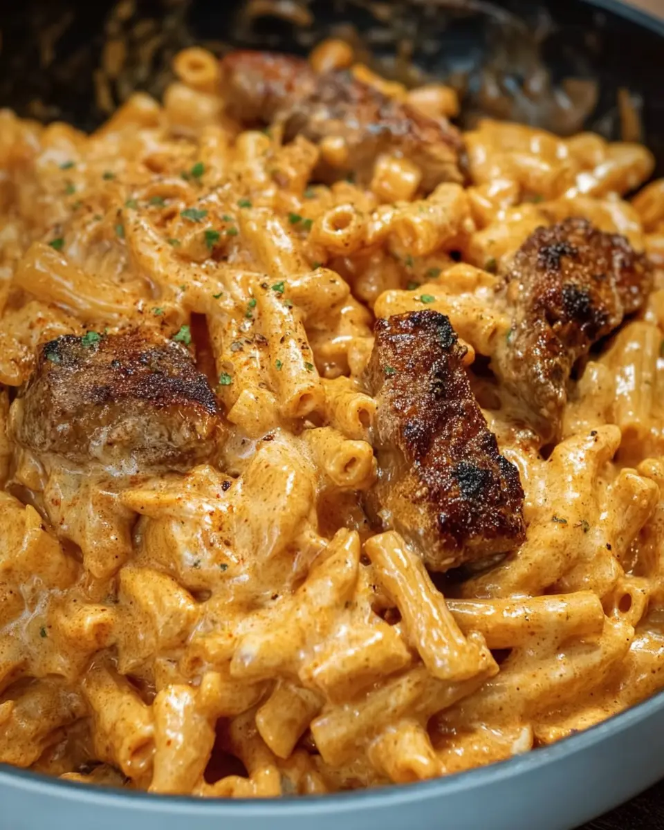 Creamy Buffalo Chicken and Steak Loaded Pasta Bomb: Indulgent Comfort Food