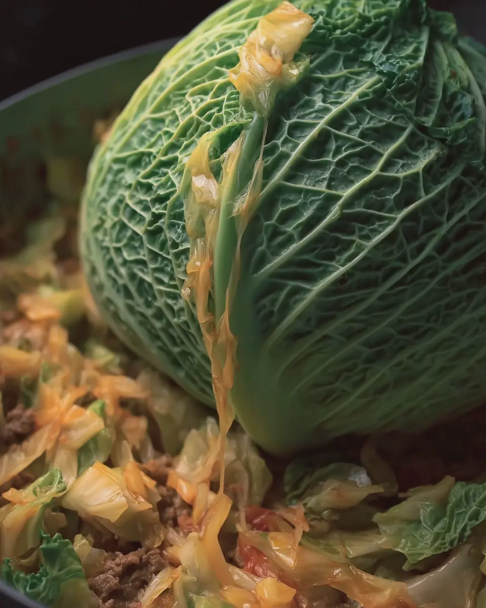 Filthy Cabbage Delight: Savory Turkey Bacon and Chicken Ham Dish