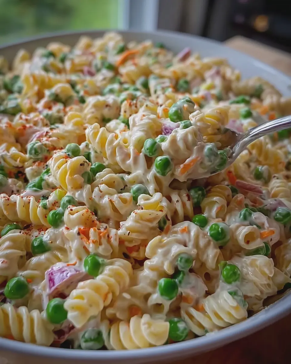 Creamy Pea Pasta Salad with Turkey Bacon: A Delightful Twist