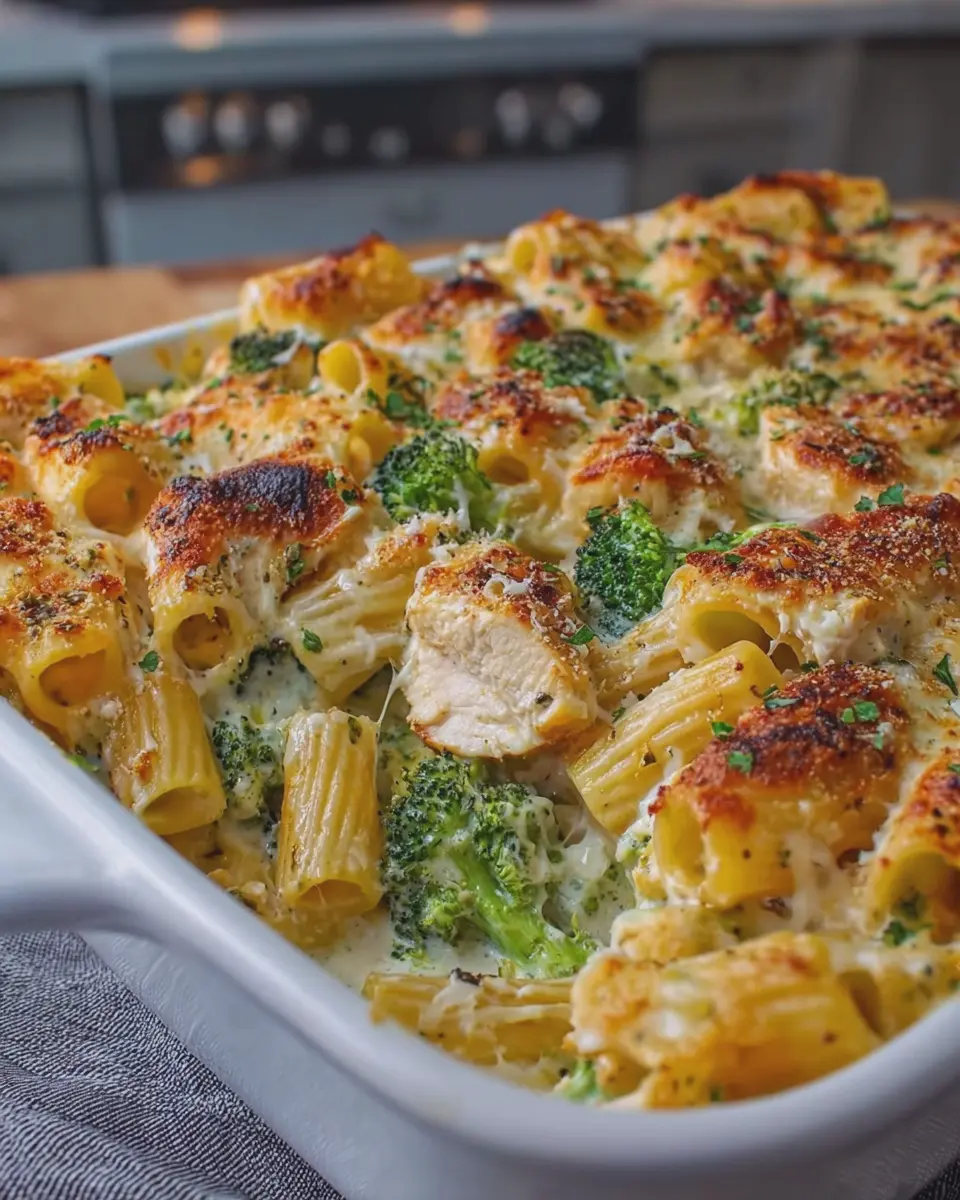 Creamy Chicken Broccoli Rigatoni Bake: An Easy Family Favorite