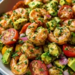 Mediterranean Shrimp Avocado Salad