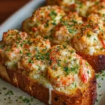 Cheesy Garlic Butter Shrimp and Crab Toast Bombs