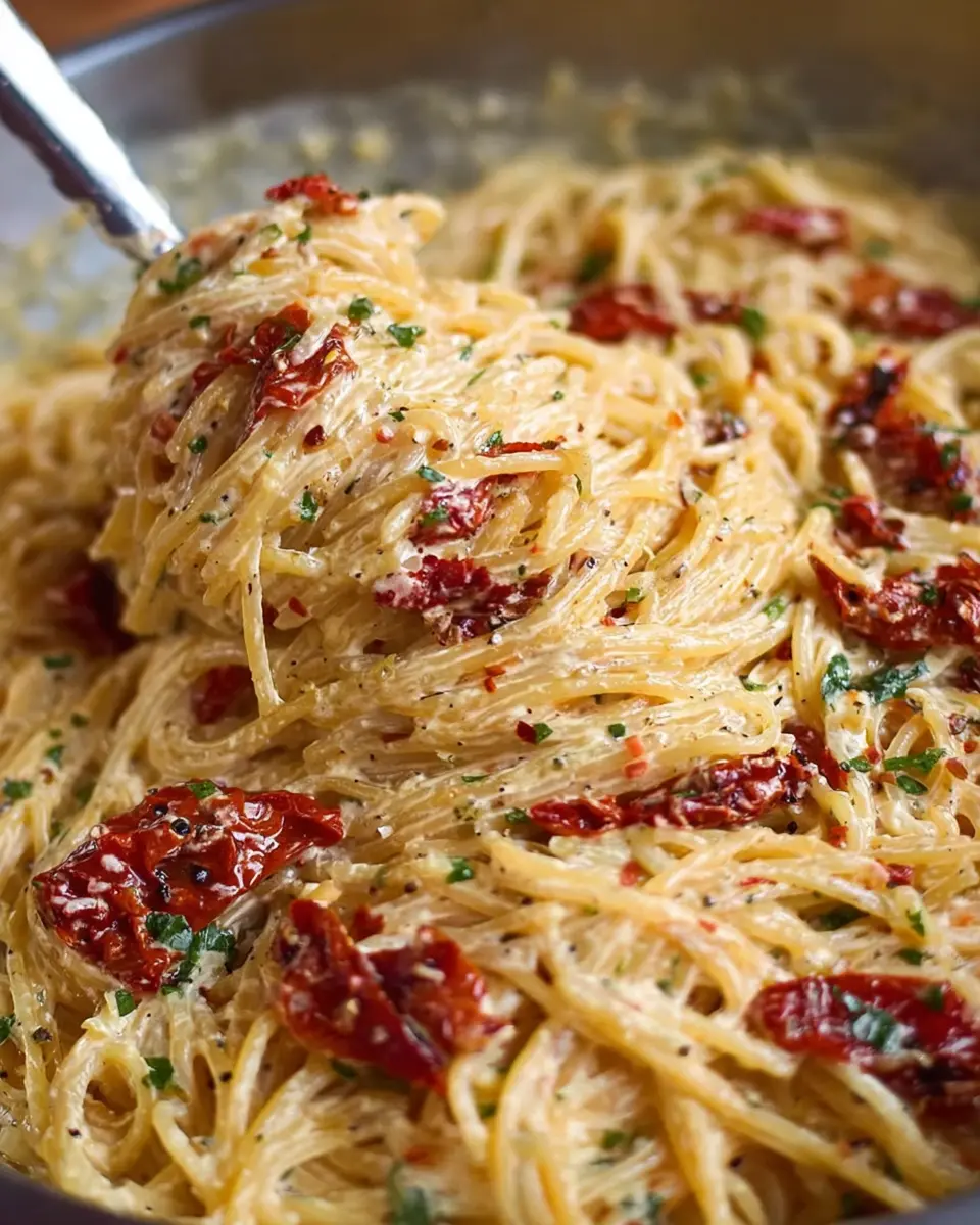 Creamy Sun-Dried Tomato Pasta: Indulgent Angel Hair Delight
