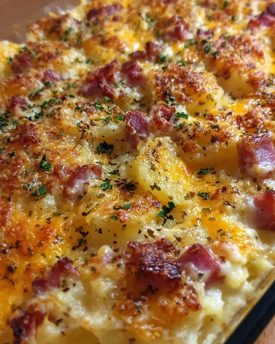 Cheesy Chicken Ham Potato Casserole: Easy Comfort Food Bliss
