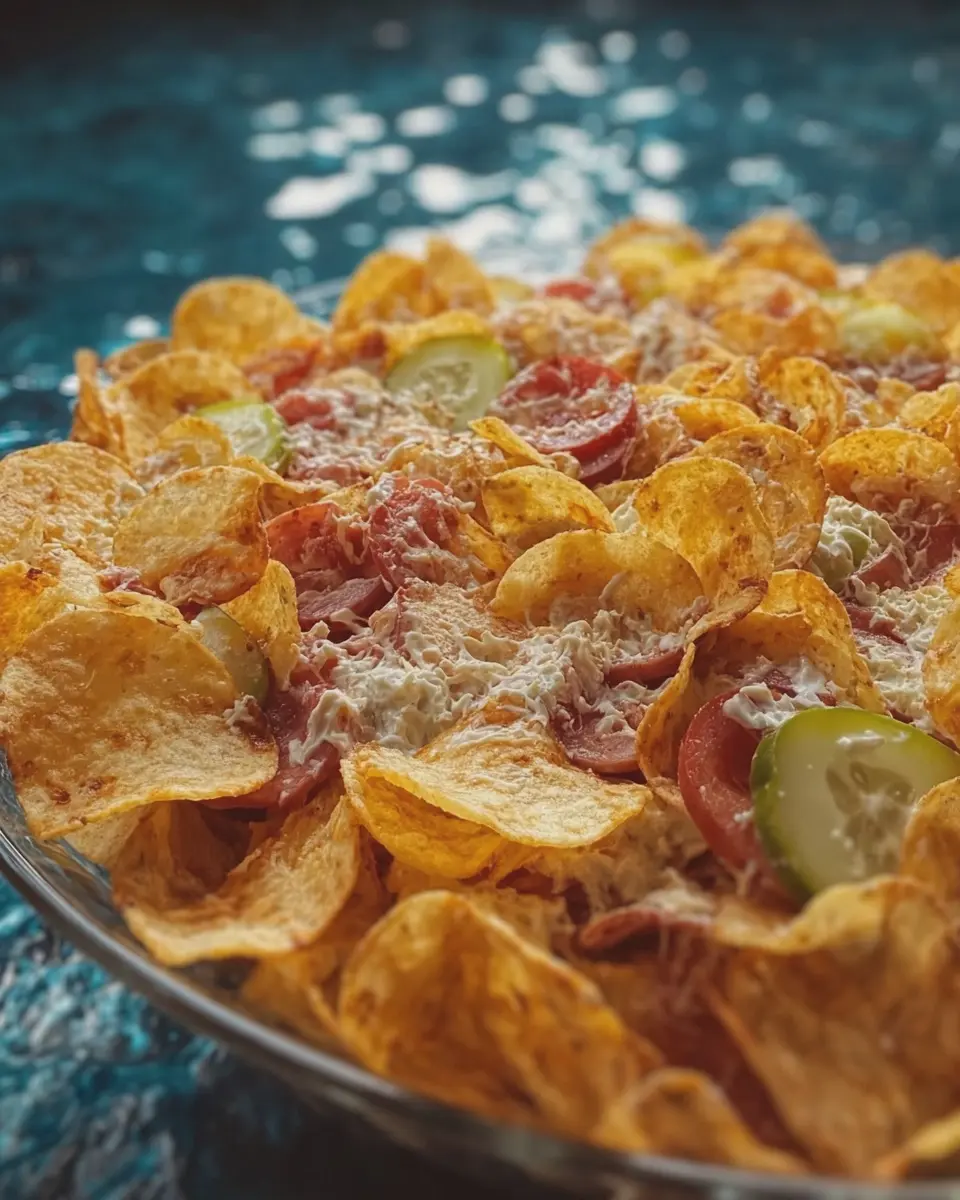 Sub in a Tub Chips: Easy Turkey Bacon and Chicken Ham Delight