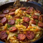 Smoked Sausage and Fried Cabbage