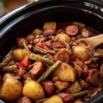 Crockpot Lil’ Smokies with Beans and Potatoes