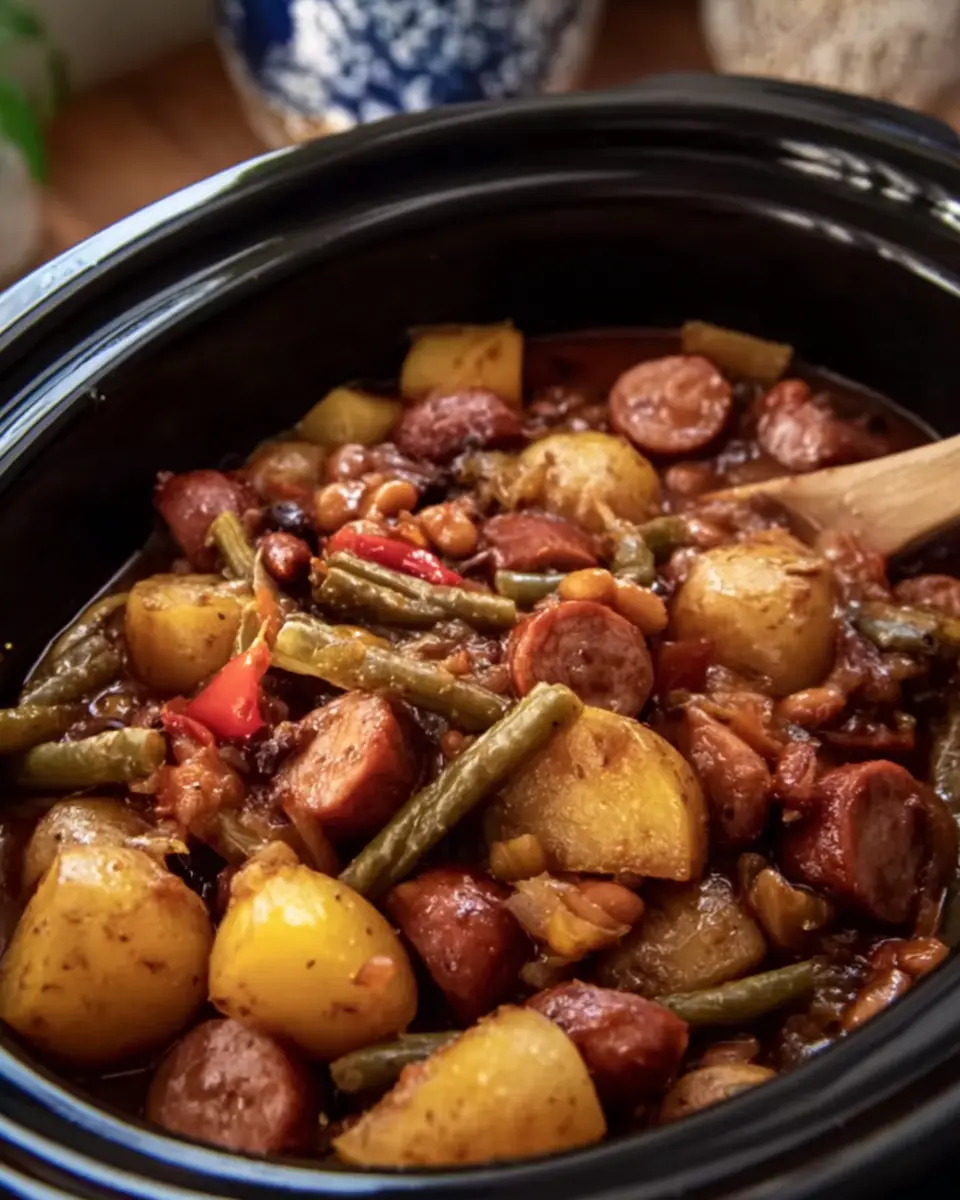 Crockpot Lil’ Smokies: Easy, Hearty Beans and Potatoes Delight