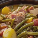 Slow Cooker Chicken Ham Green Beans and Potatoes