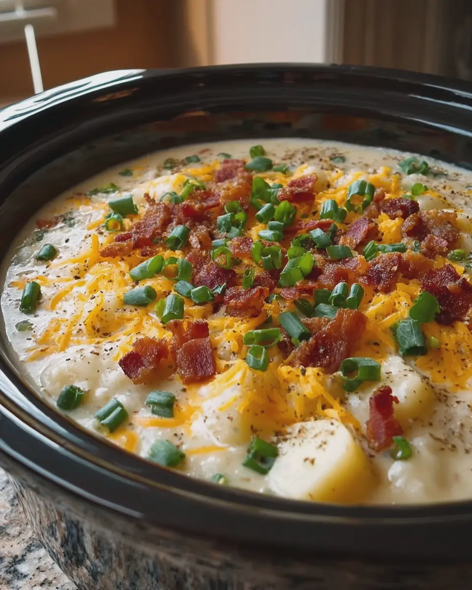 Crock Pot Crack Potato Soup: Indulgent Comfort with Turkey Bacon