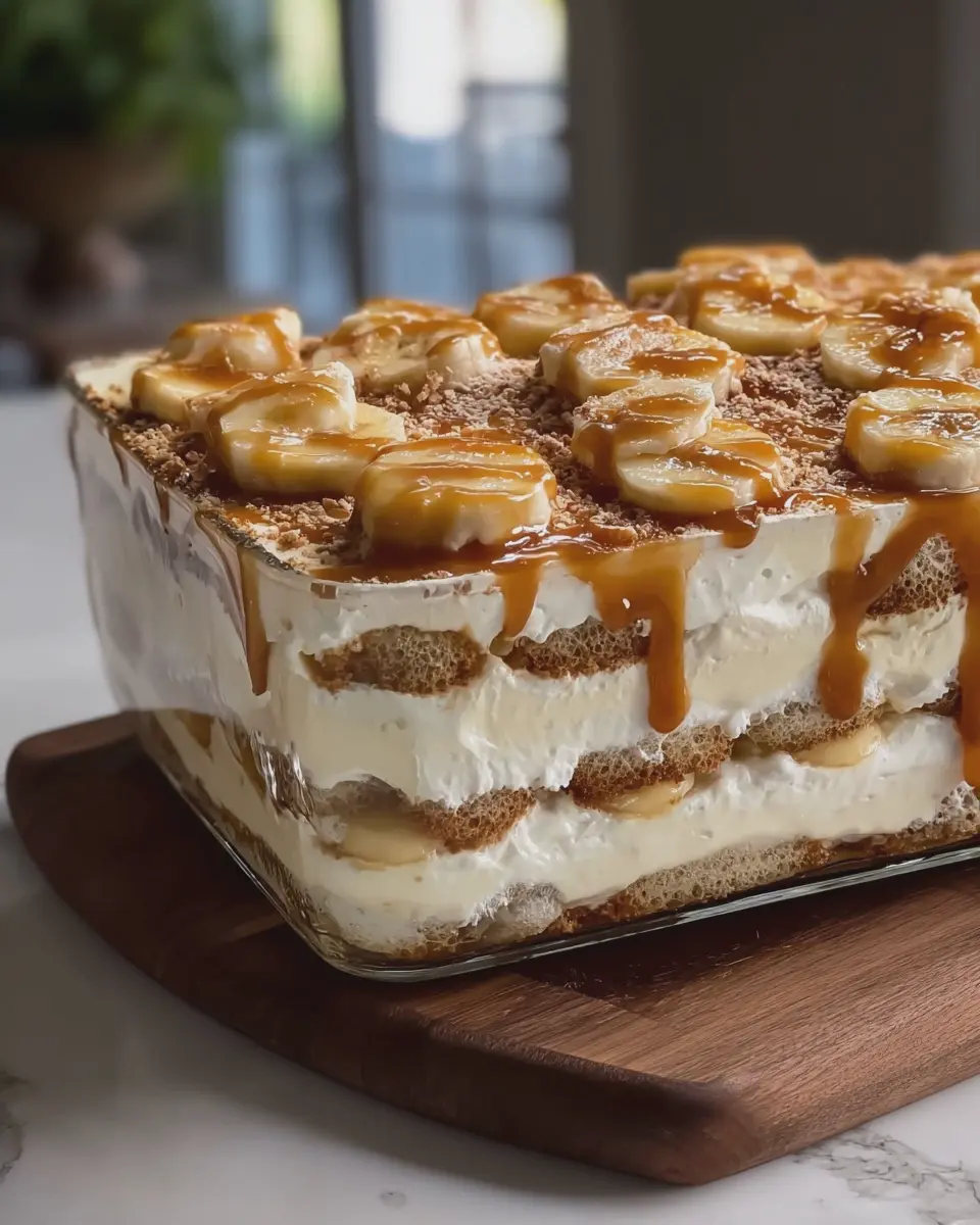Banana Pudding Tiramisu with Caramel: An Indulgent Twist on a Classic