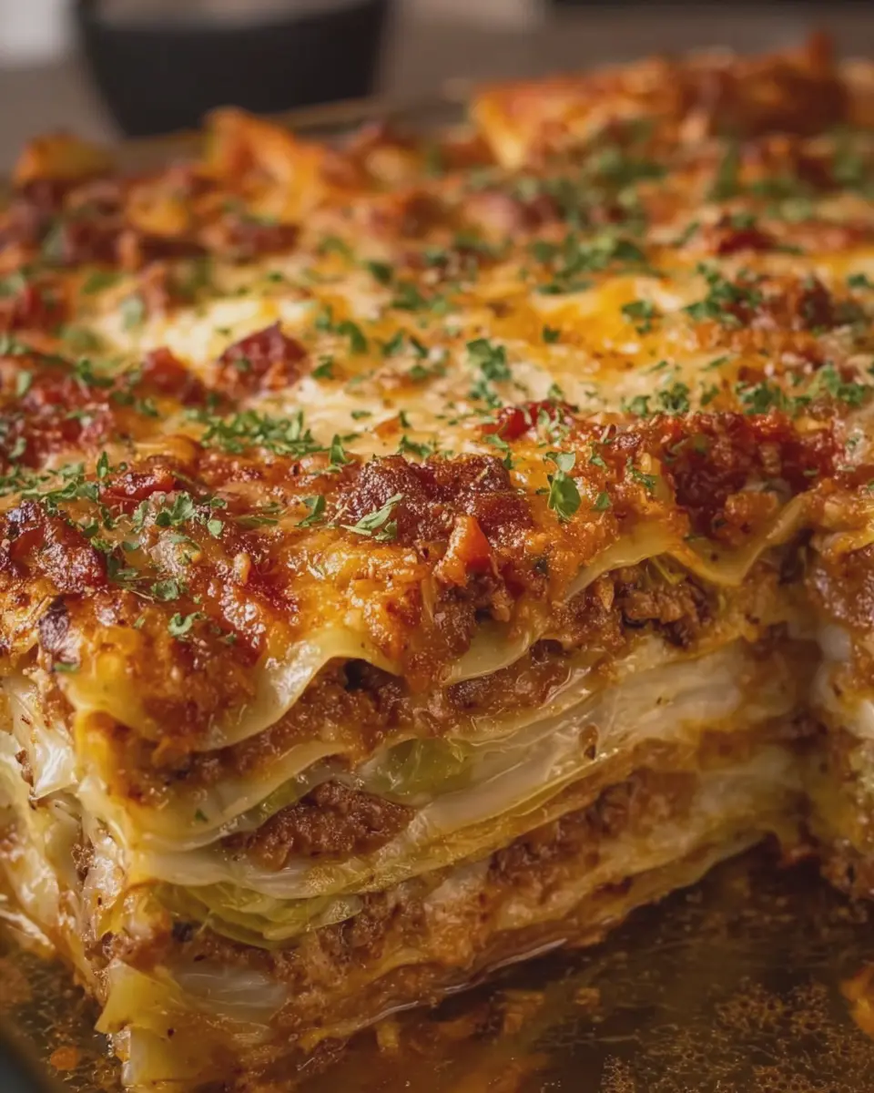 Filthy Cabbage Lasagna: A Hearty Twist with Turkey Bacon and Chicken Ham