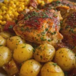 Crockpot Honey Butter Chicken, Ranch Potatoes & Sweet Corn