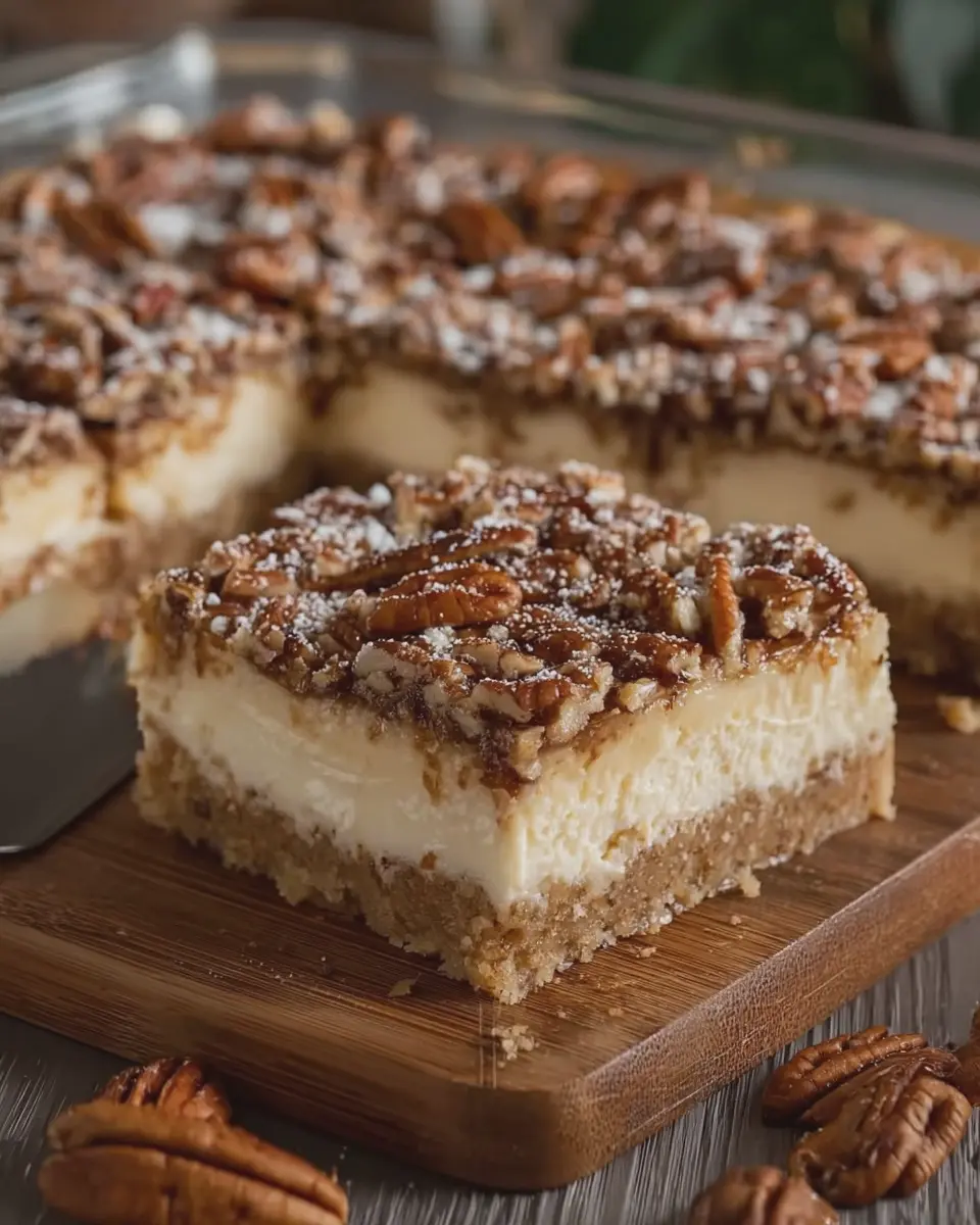 Pecan Cheesecake Bars: Indulgent Treat for Homemade Bliss