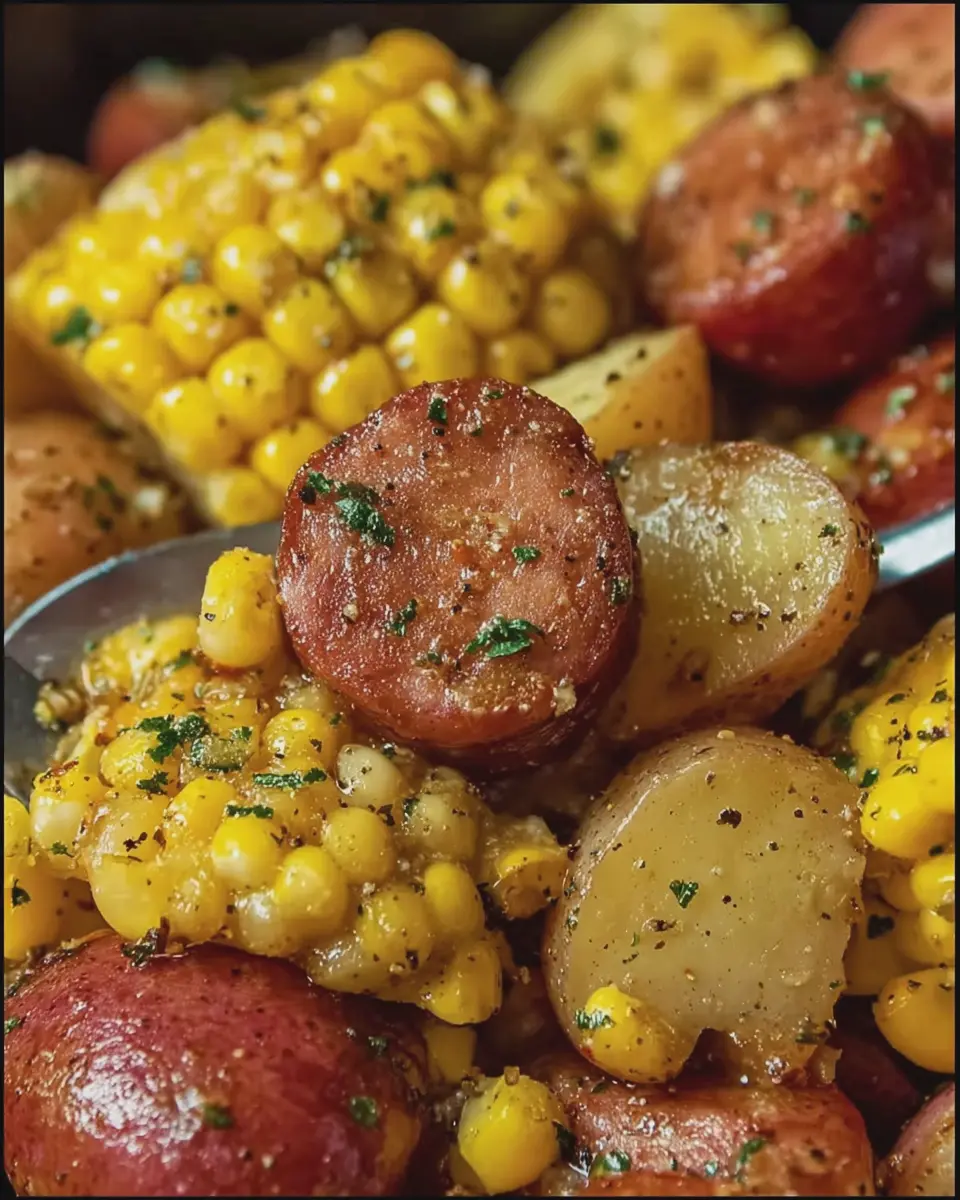 Crockpot Buttery Sausage with Corn & Red Potatoes: Easy Comfort Food