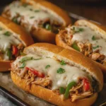 Slow Cooker Chicken Philly Sandwiches