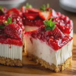No Bake Strawberry Cheesecake
