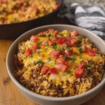 Easy Queso Taco Rice