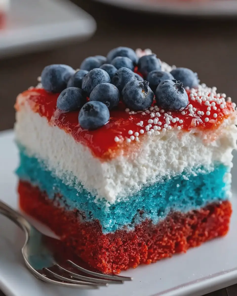 Red White and Blue Poke Cake: Easy Patriotic Dessert Recipe