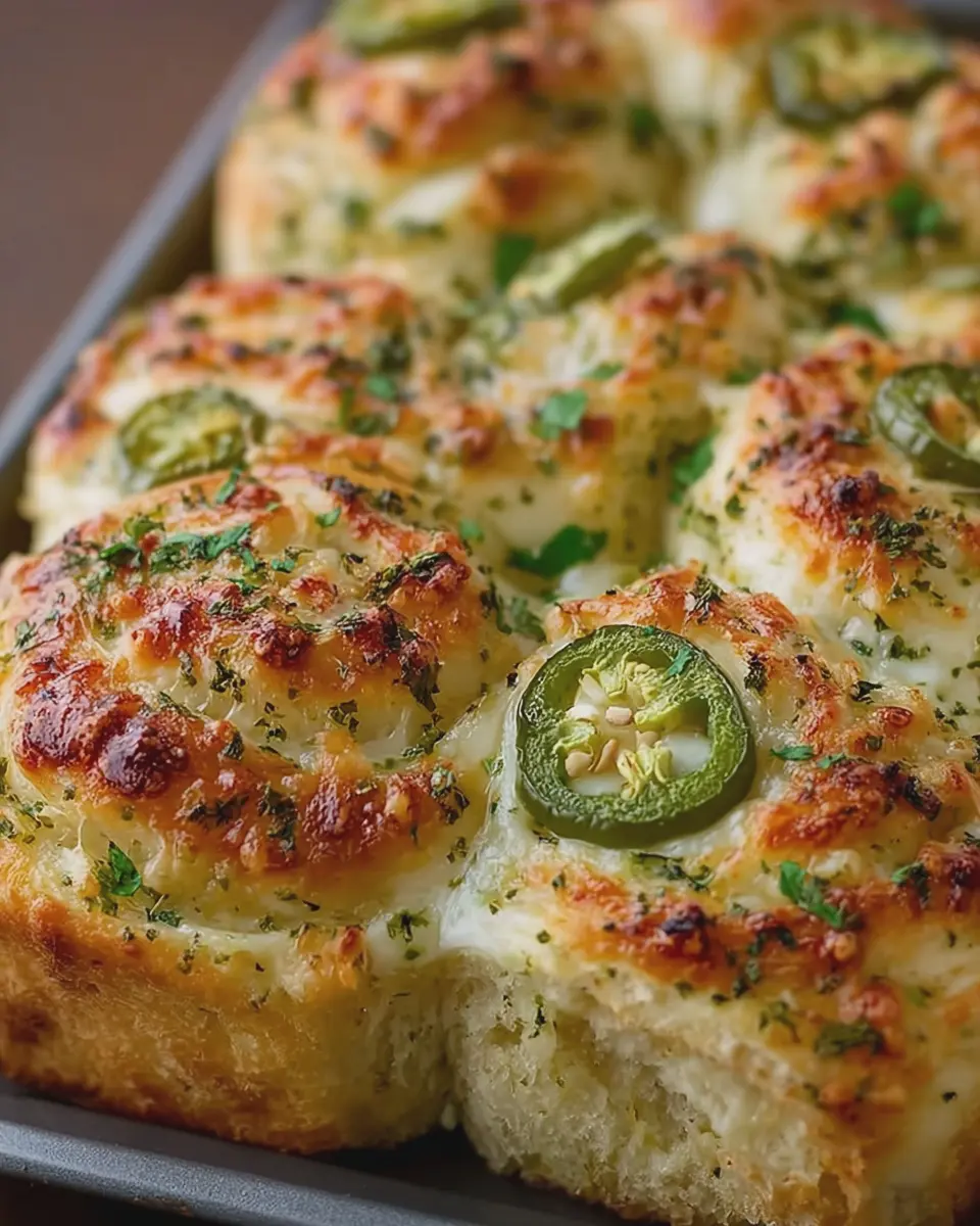Cheesy Garlic Jalapeño Rolls: Easy and Irresistibly Indulgent