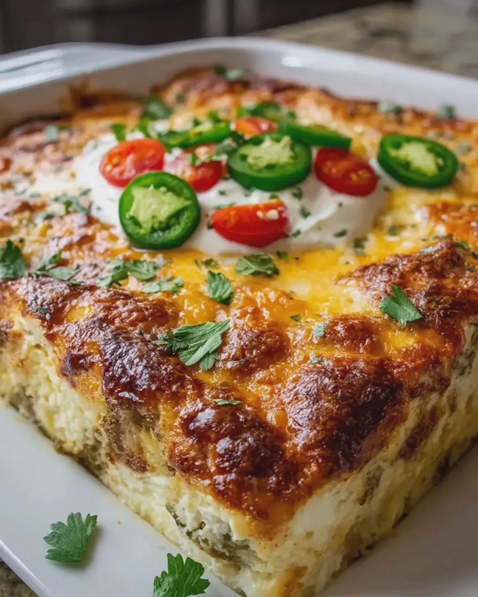Creamy Chile Relleno Casserole: Easy Comfort Food with Turkey Bacon