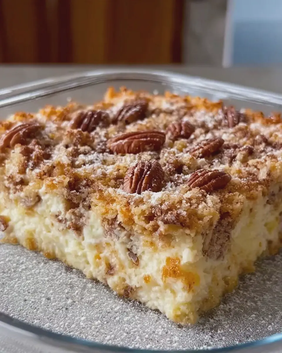 Old-Fashioned Pineapple Pecan Cream Cheese Dump Cake Delight