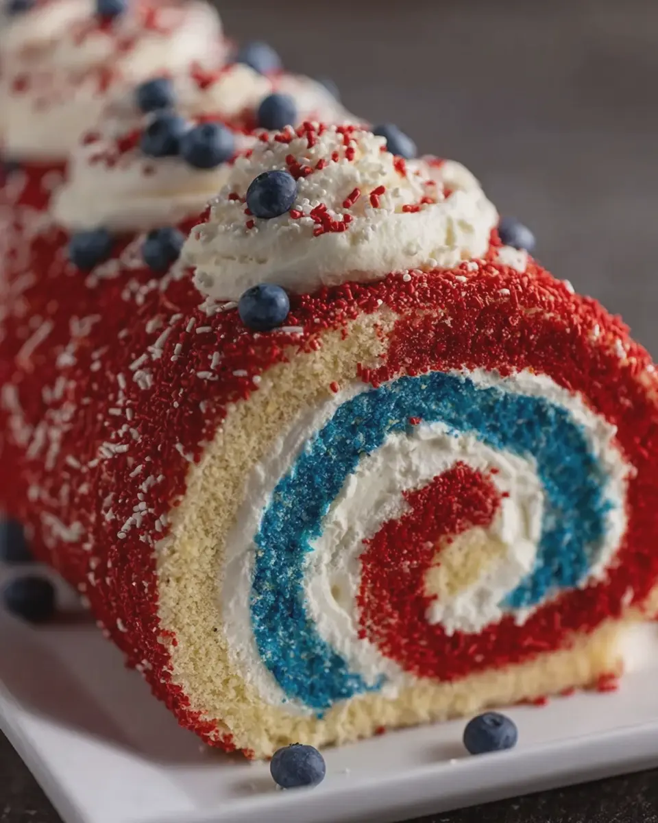 Patriotic 4th of July Cake Roll: Easy, Festive Delight for All