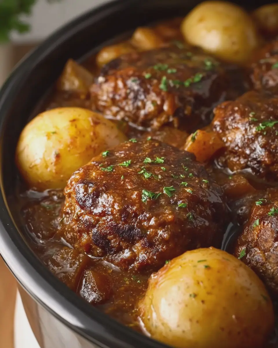Slow Cooker Salisbury Steak and Potatoes: Easy Comfort Food Delight