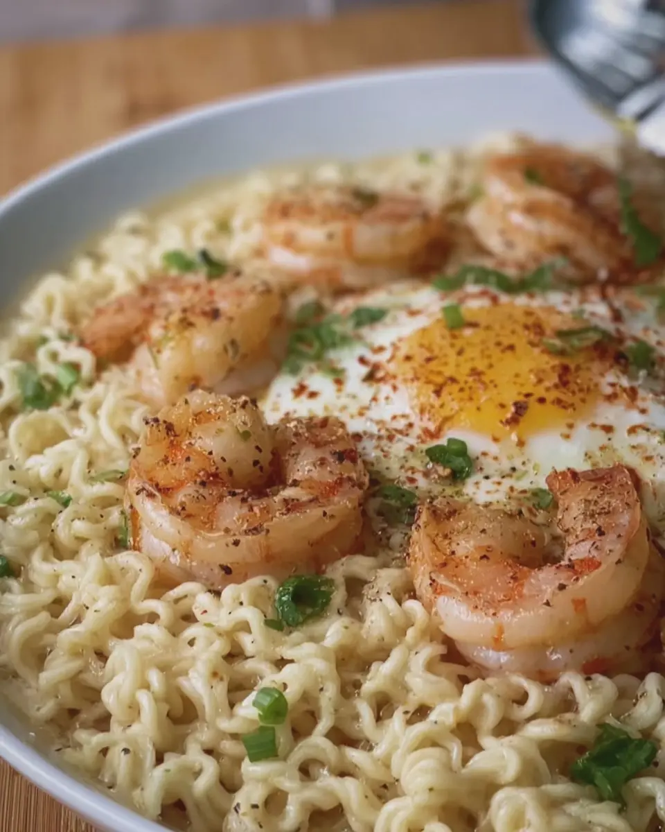 Creamy Garlic Parmesan Shrimp Ramen: Indulgent Comfort Recipe