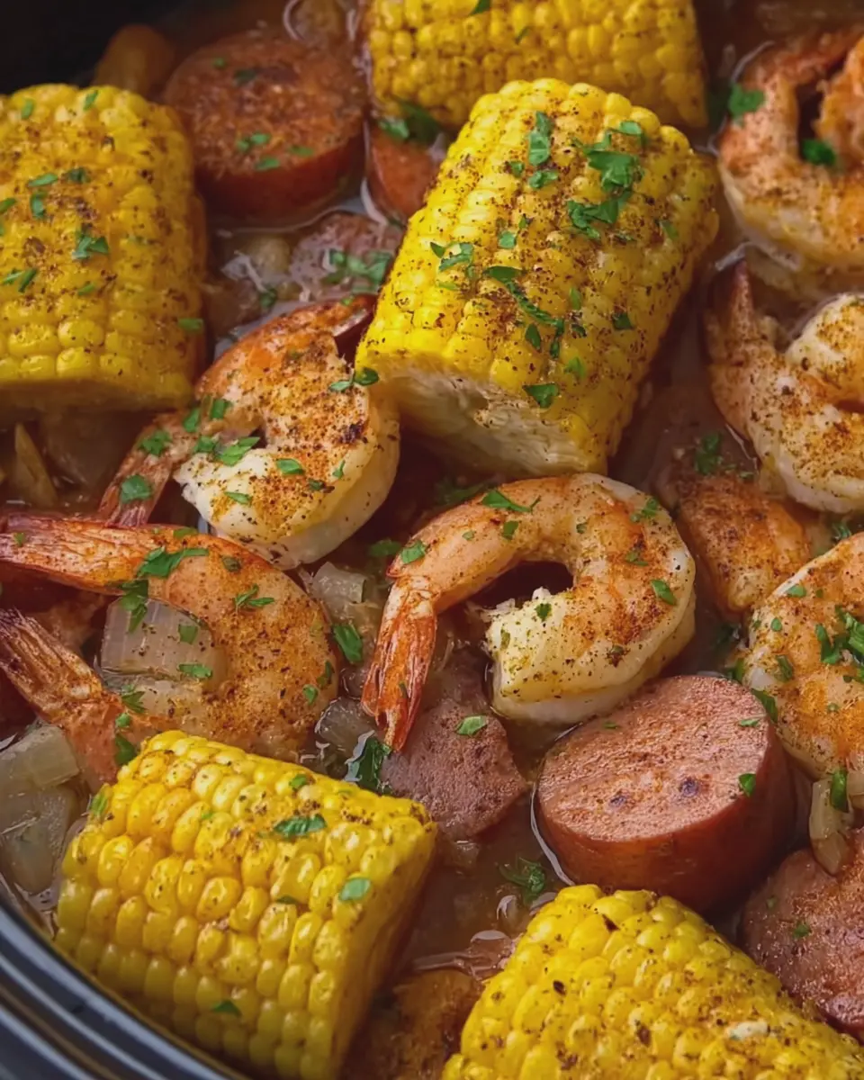 Easy Crock Pot Shrimp Boil: A Fun Family Meal with Turkey Bacon and Chicken Ham